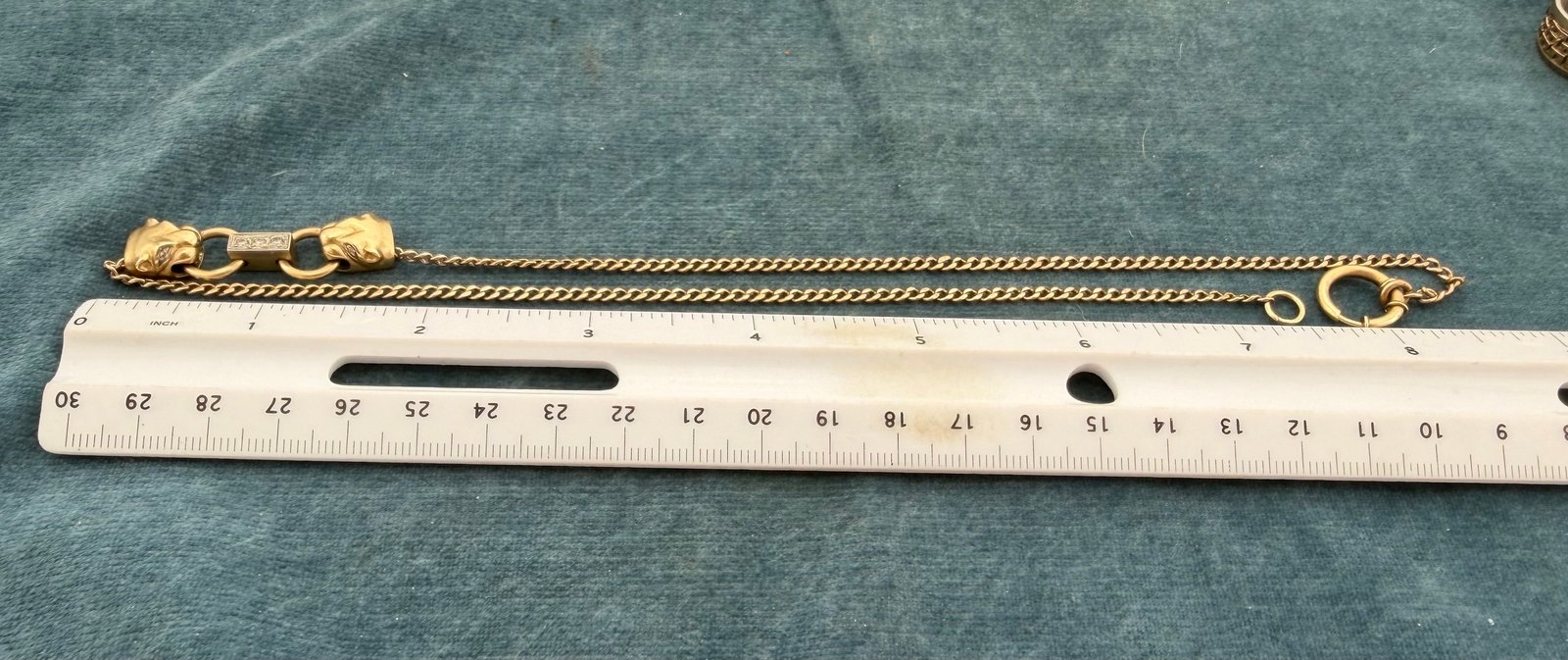 18k Gold Diamond Double Panther Necklace with 10k Chain. 12.5g *Video*