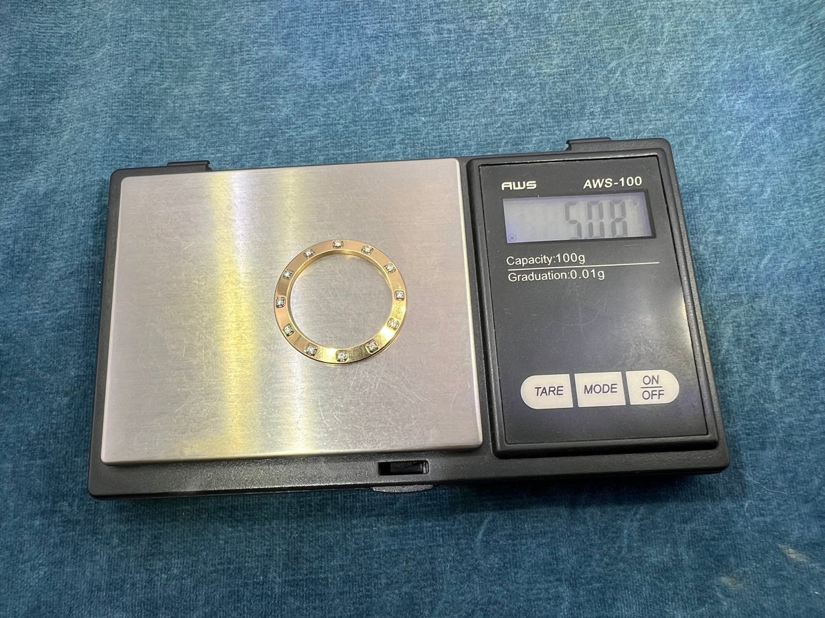 18k Gold ROLEX 20 Diamond Watch Bezel for Pendant. 1" + 5g