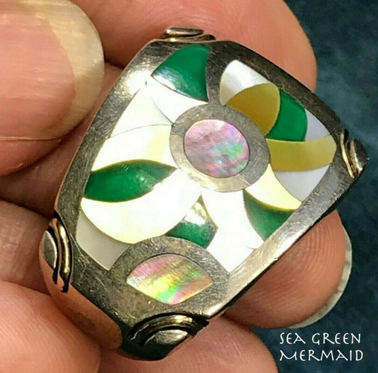 18k Yellow Gold & 925 MOP GROSSBART Sun Mandala Pendant**VIDEO**