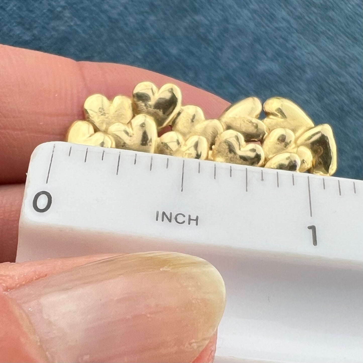 18k Yellow Gold MOVADO "Full Heart" Pendant. Large 1" + 7g