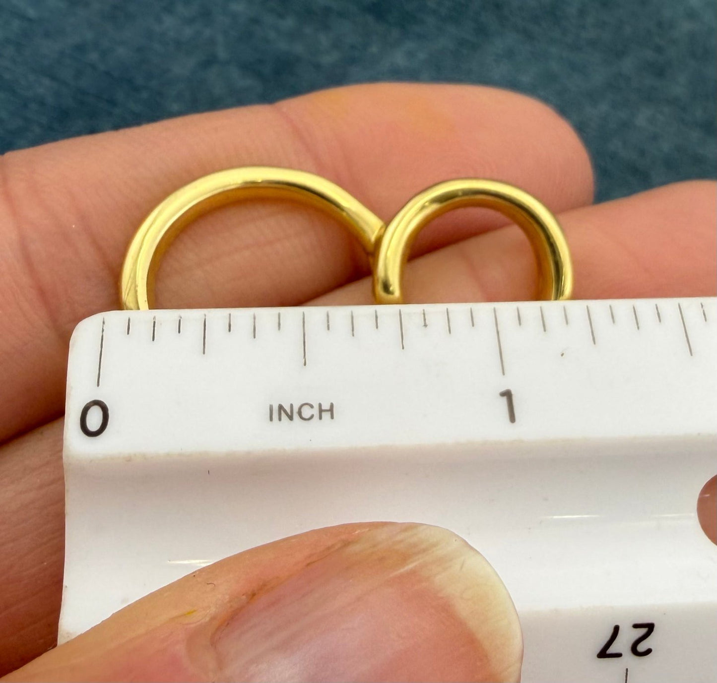 18k Yellow Gold PALOMA PICASSO Modern Heart Slide Pendant. 1" Large