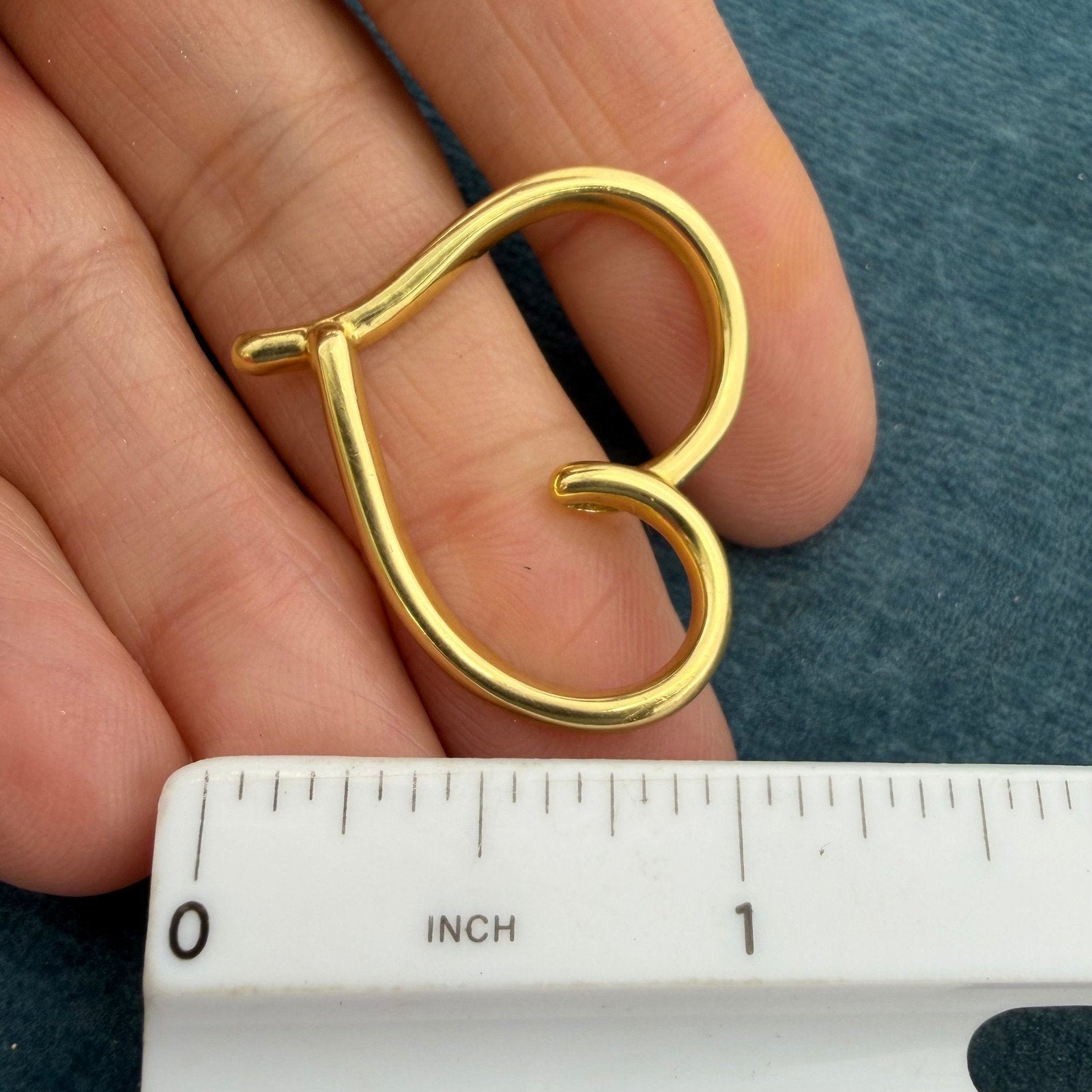 18k Yellow Gold PALOMA PICASSO Modern Heart Slide Pendant. 1" Large