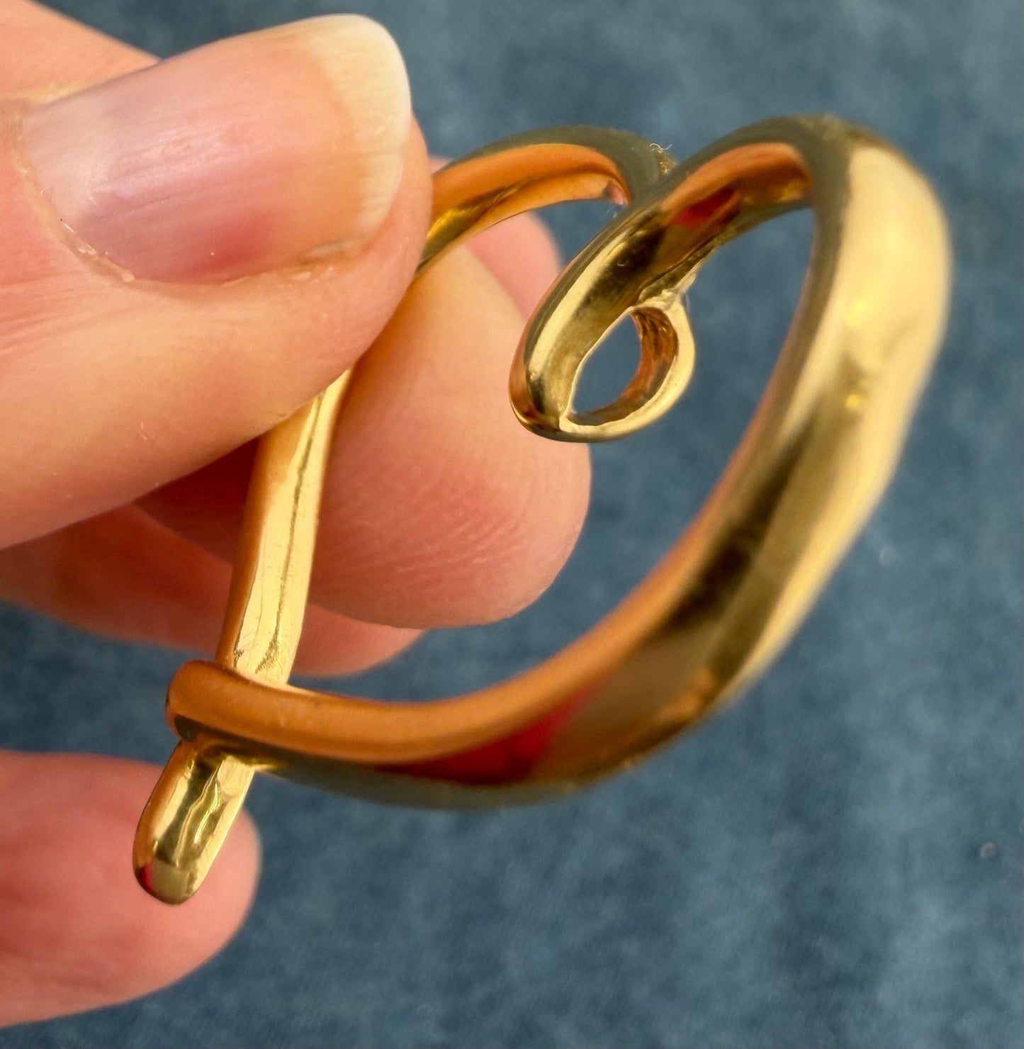 18k Yellow Gold PALOMA PICASSO Modern Heart Slide Pendant. 1" Large