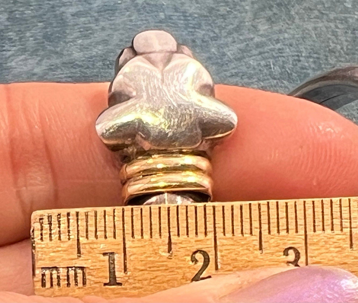 18k Yellow Gold & Sterling Silver 2 LEOPARD Wrap Bracelet. 22g