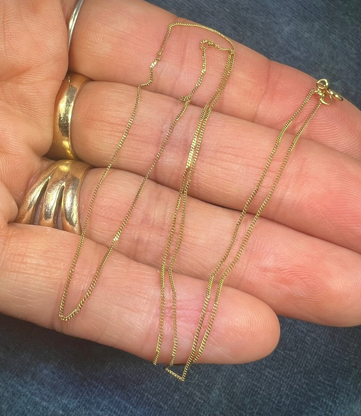 9 - 10k Solid Yellow Gold 18" Thin Chain. LOW PRICE CHAIN SALE See All - 0169