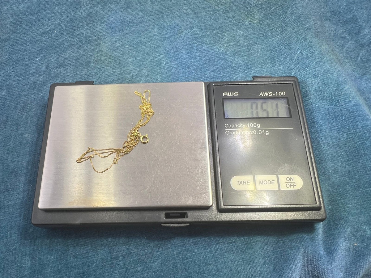 9 - 10k Solid Yellow Gold 18" Thin Chain. LOW PRICE CHAIN SALE See All - 0169