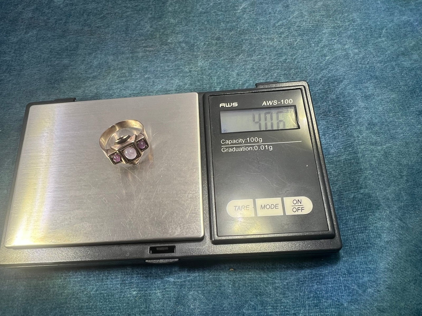 9k 10k Gold Pink + Lavender Star Sapphire Art Deco Ring *Video*