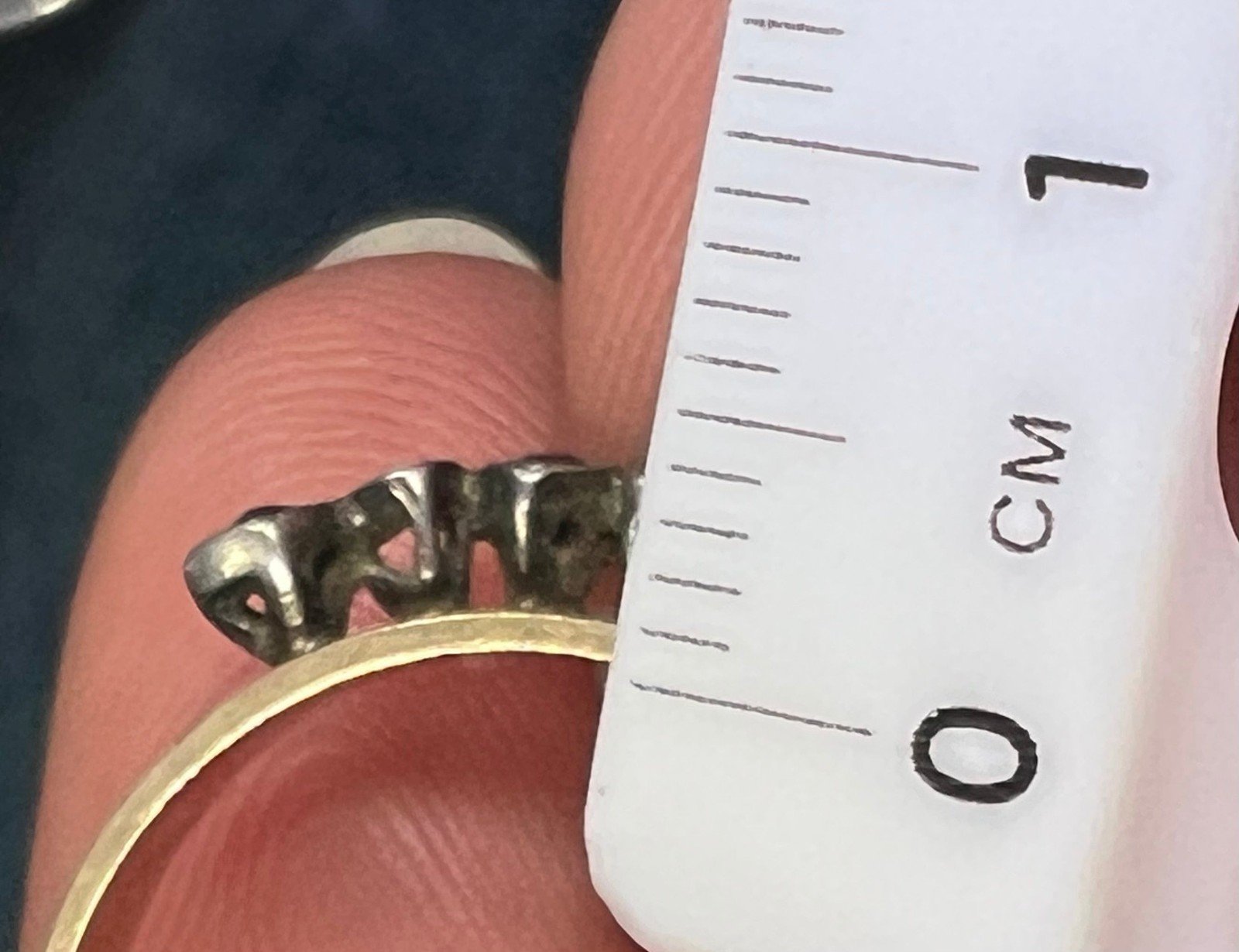 9k - 10k Rose Gold Ruby Sweet Hearts Stacking Band. Engagement Ring Guard