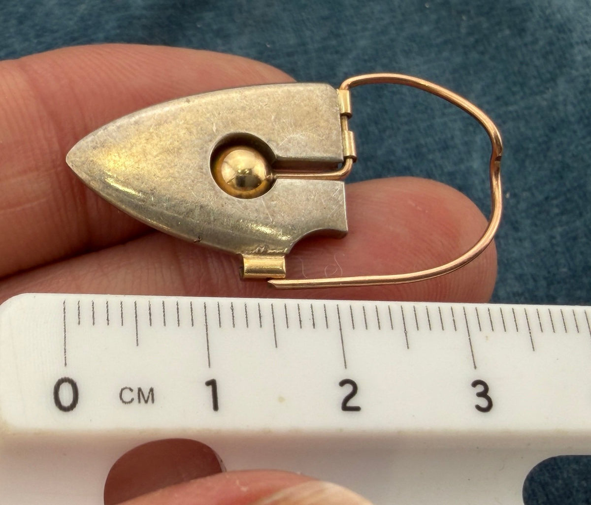 9k - 10k Yellow Gold + Silver MCM Modernist Steampunk Earrings. 11g + 1.4" *Video*