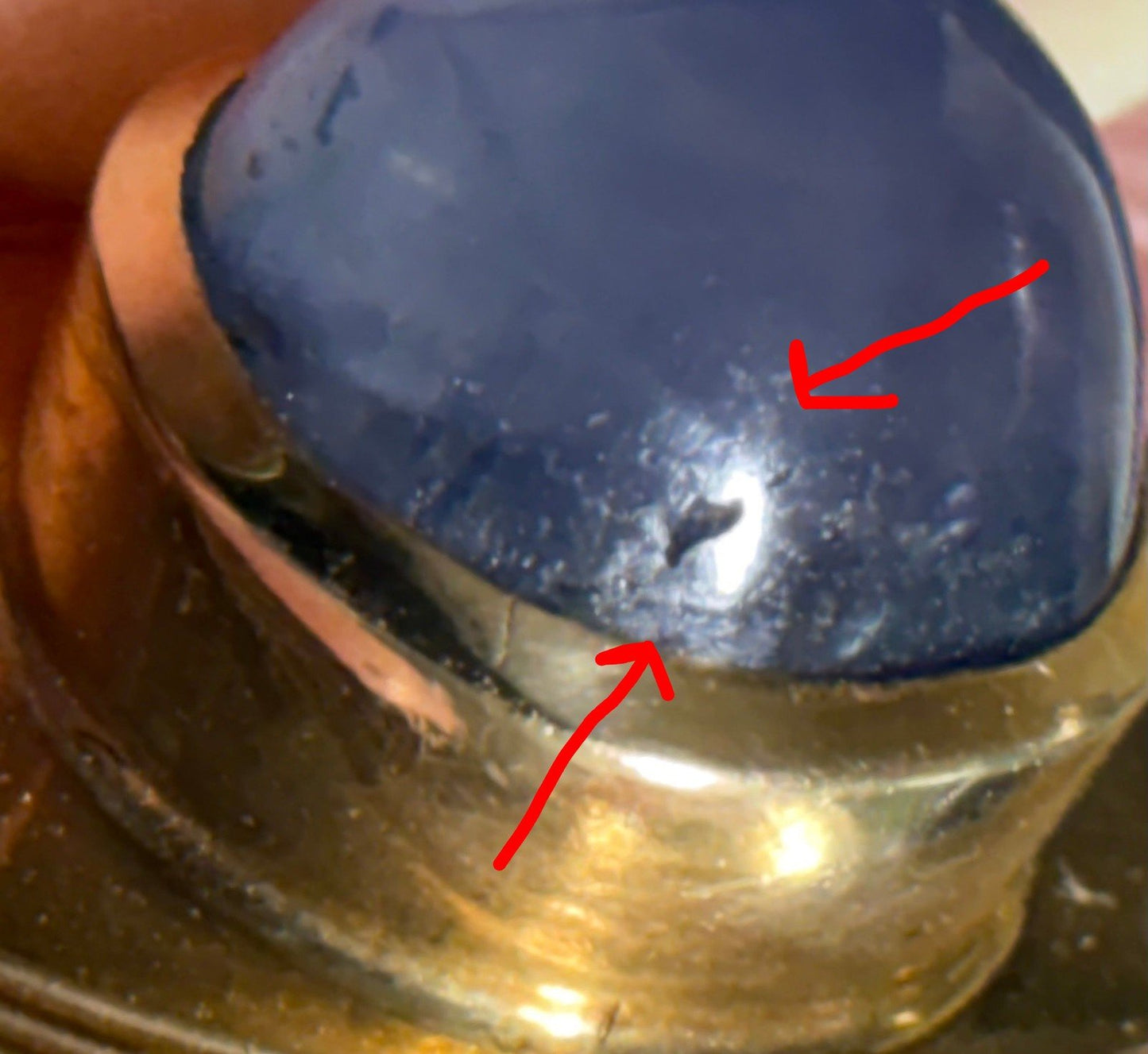 9k Gold Lavender Blue Star Sapphire Antique 1" Pendant w 14k Bail *Video*