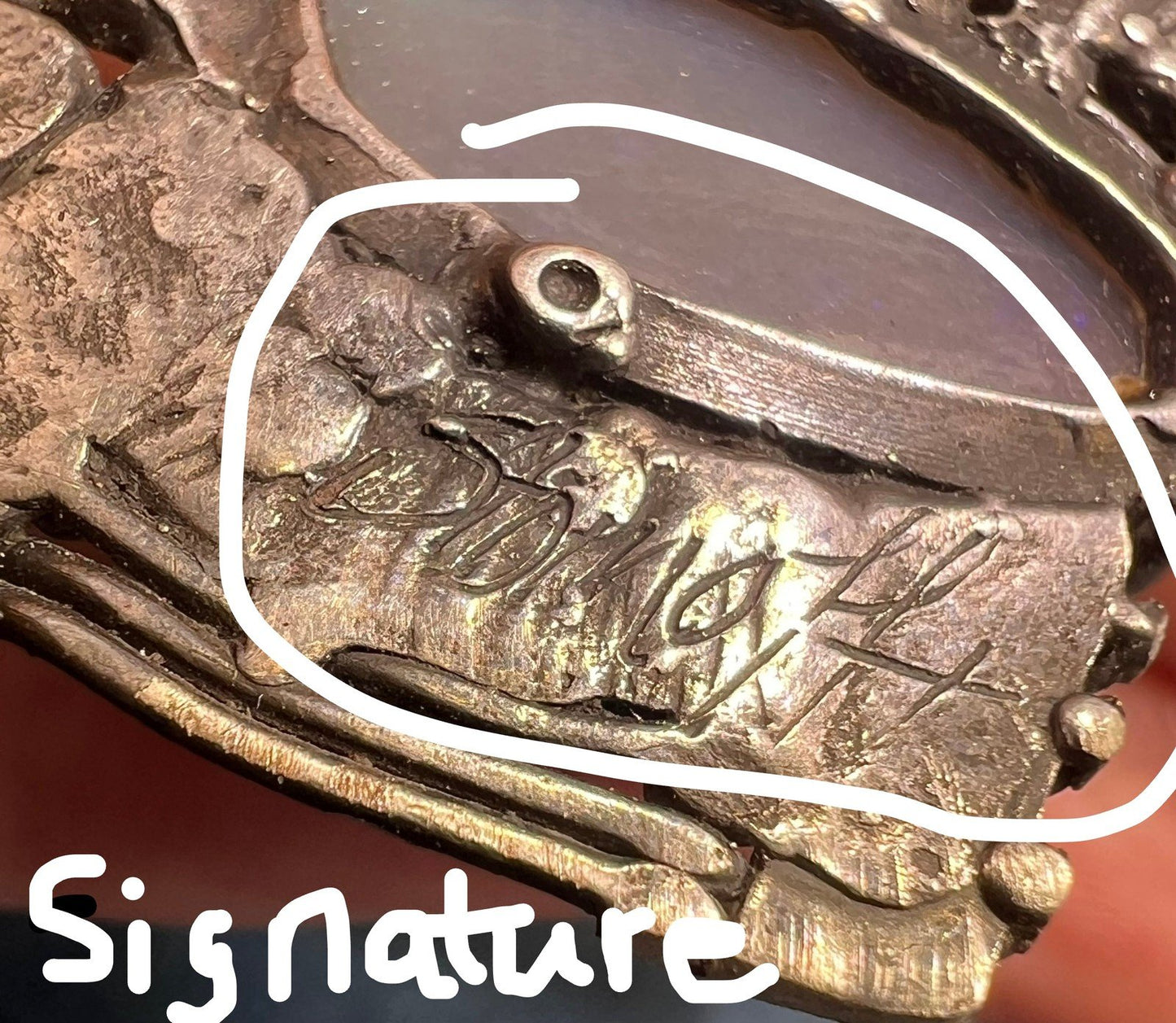 Australian 2 Opal Artisan Pendant in Sterling Silver w Chain Necklace