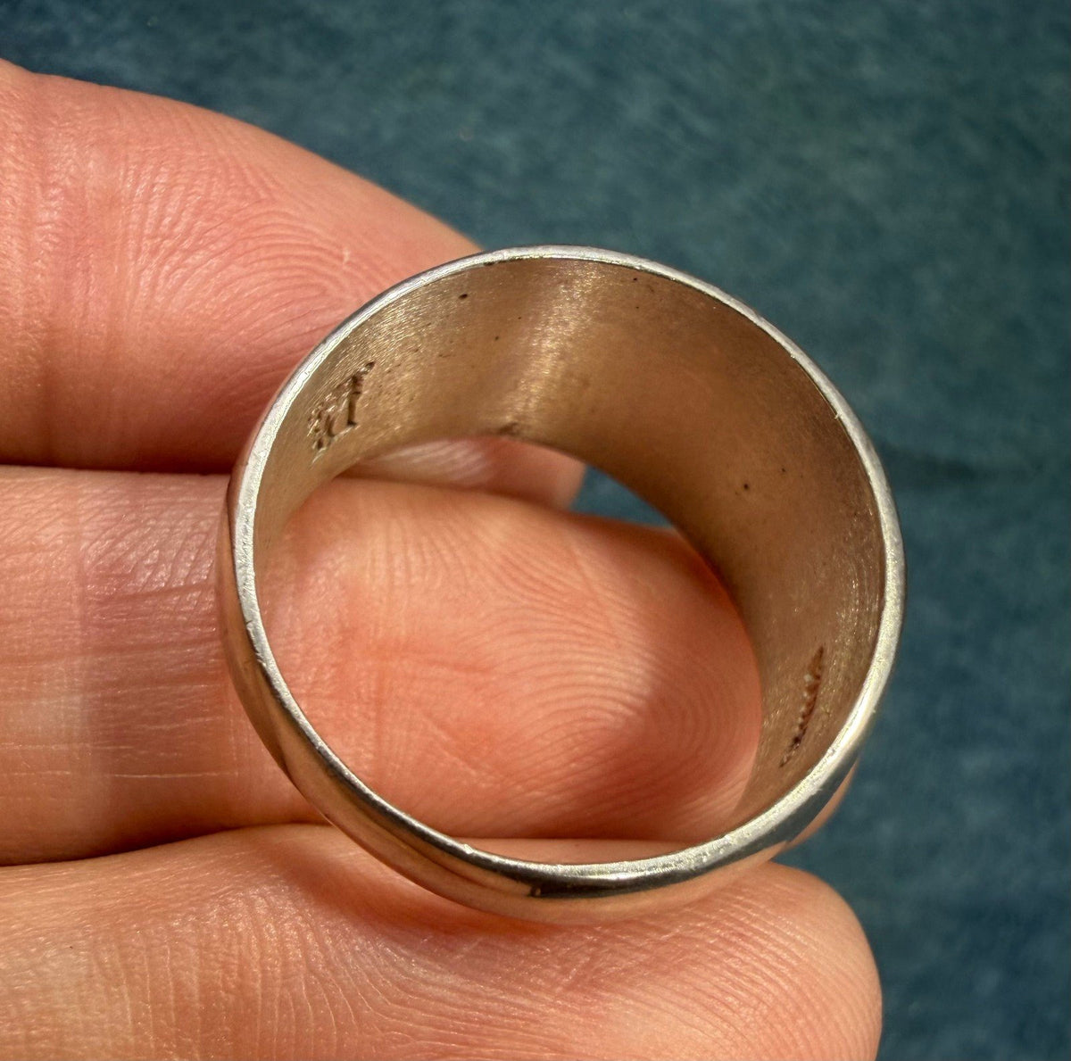 Australian Black Opal Ring in Sterling Silver. Wide Cigar Band *Video*