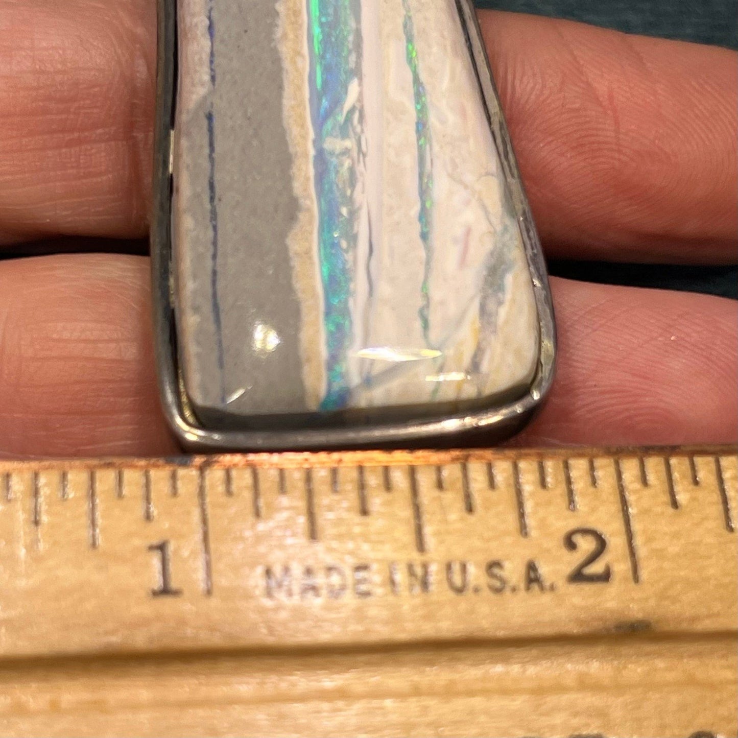 Australian Boulder Lavender Blue Jelly Opal Pendant in 925. 3" + 27g *Video*