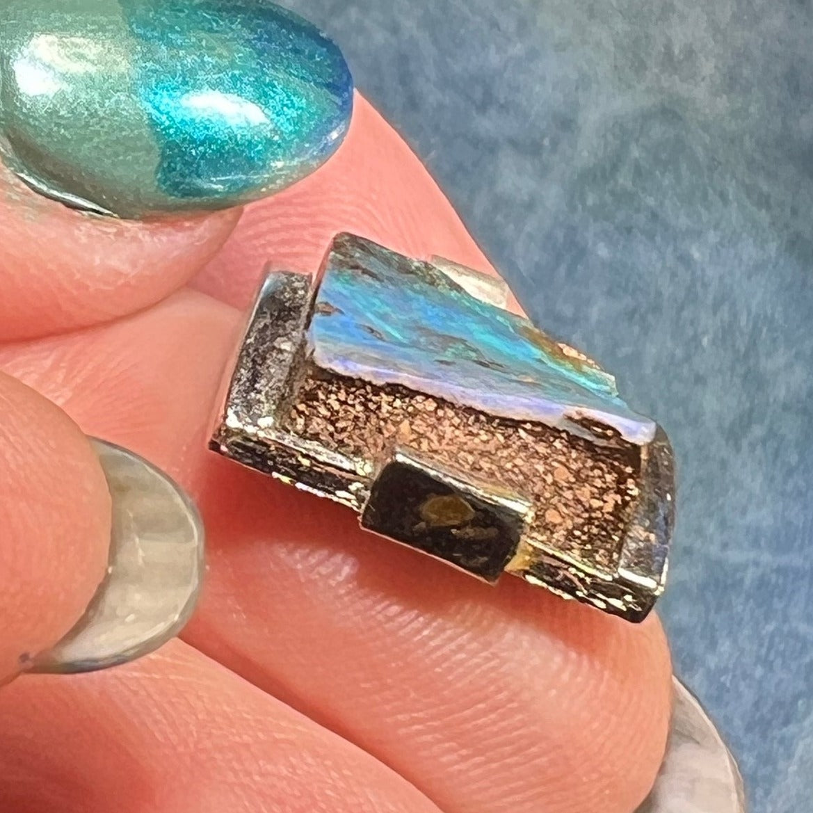 Australian Boulder Opal Chunky Pendant in Silver *Video* - 2