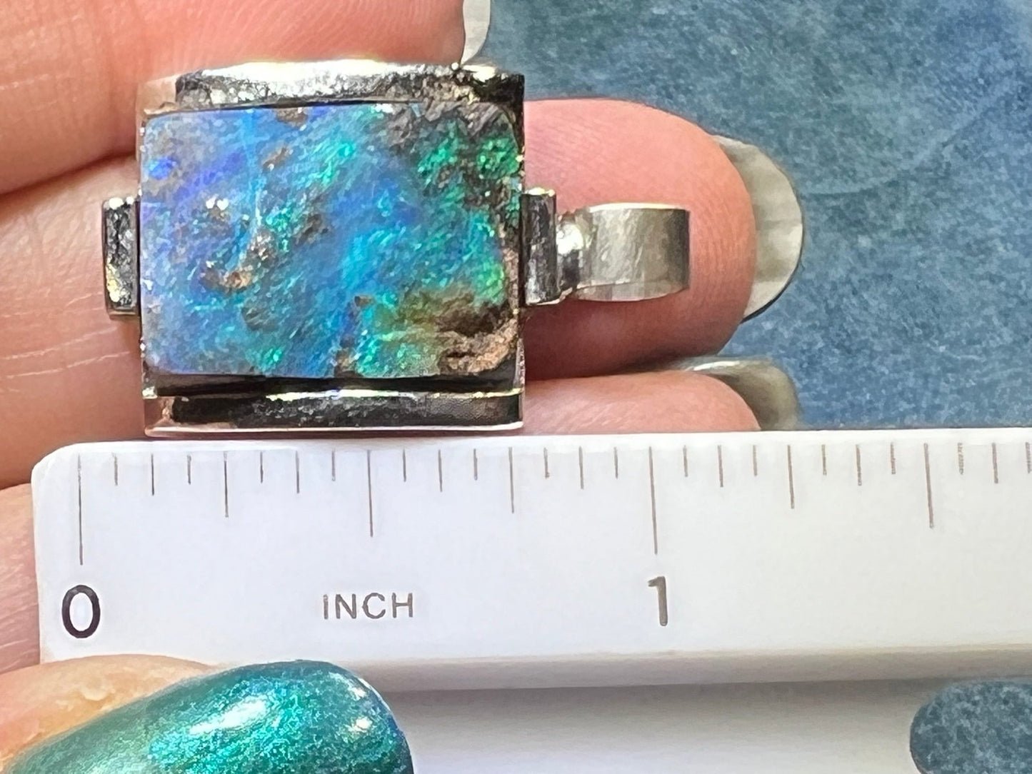 Australian Boulder Opal Chunky Pendant in Silver *Video* - 2