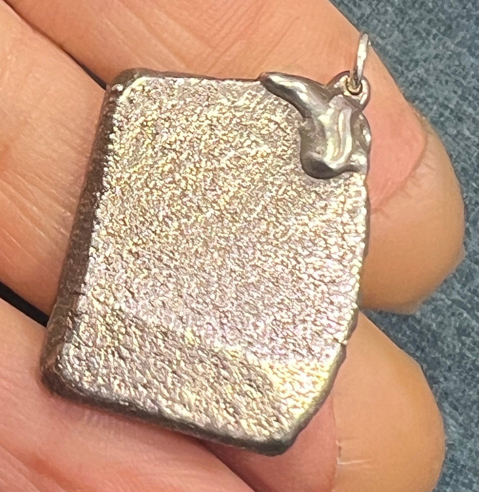 Australian Boulder Opal Pendant in Silver. 1.5" + 7.7g *Video*