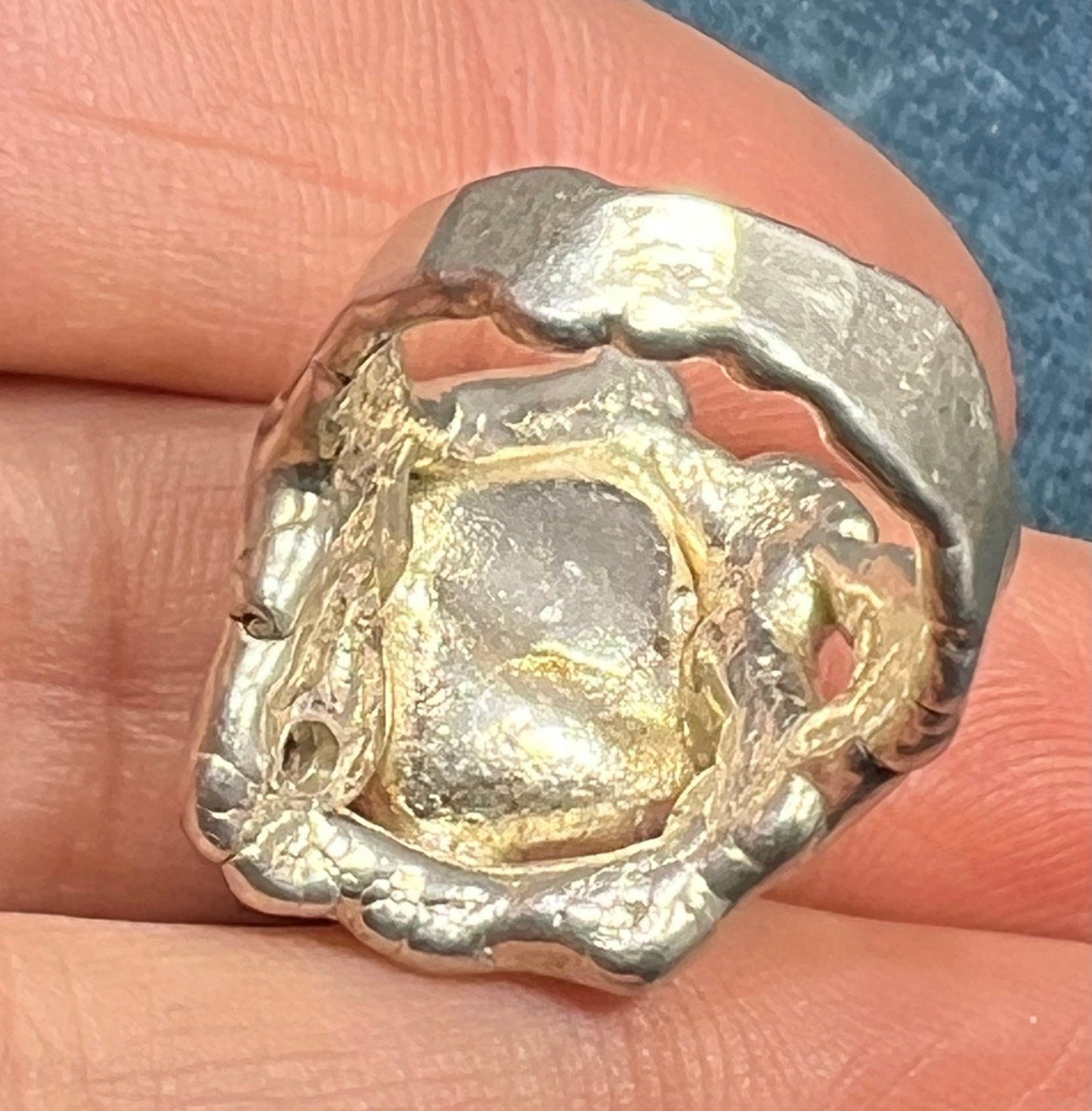 Australian Boulder Opal Ring in 925 Sterling Silver. 8g + 0.9" *Video*