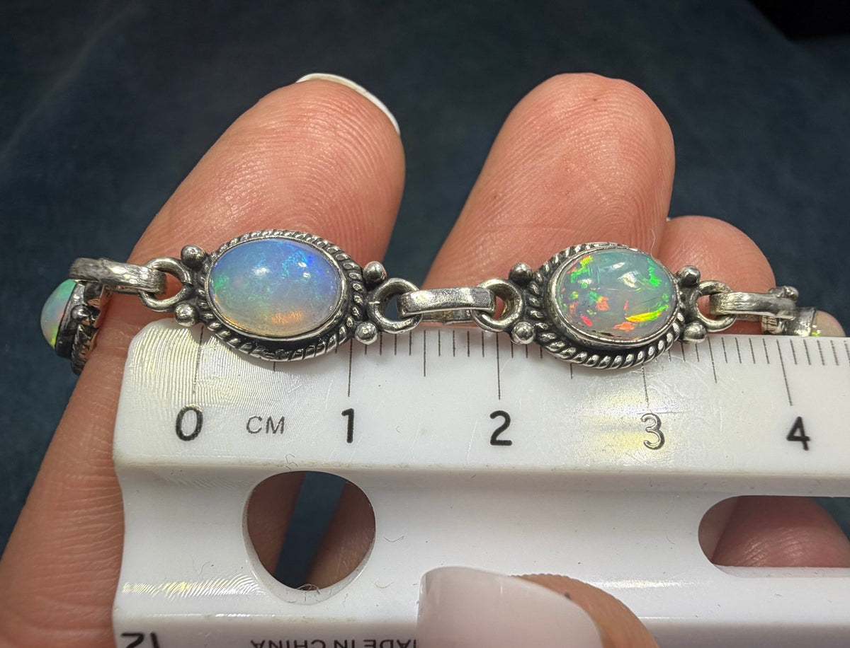 Australian Jelly Opal Bracelet in Sterling Silver *Video*