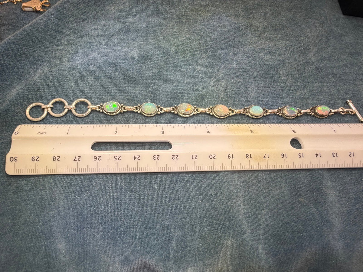 Australian Jelly Opal Bracelet in Sterling Silver *Video*