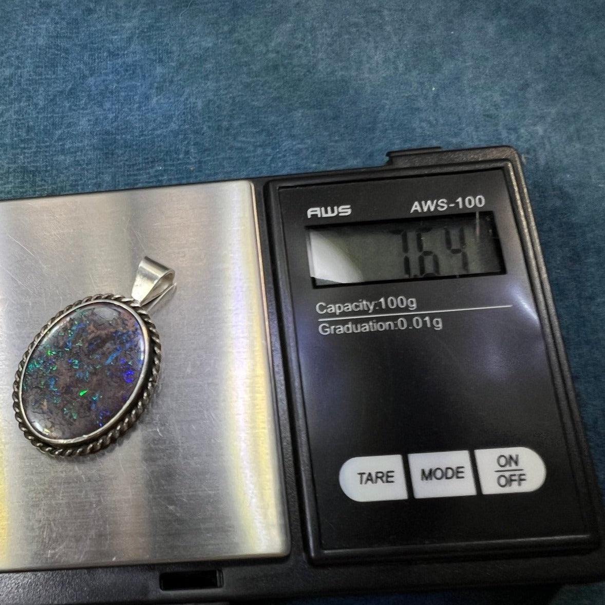 Australian Koroit Boulder Opal Pendant in Sterling Silver. 1.4"+ 7g *Video*