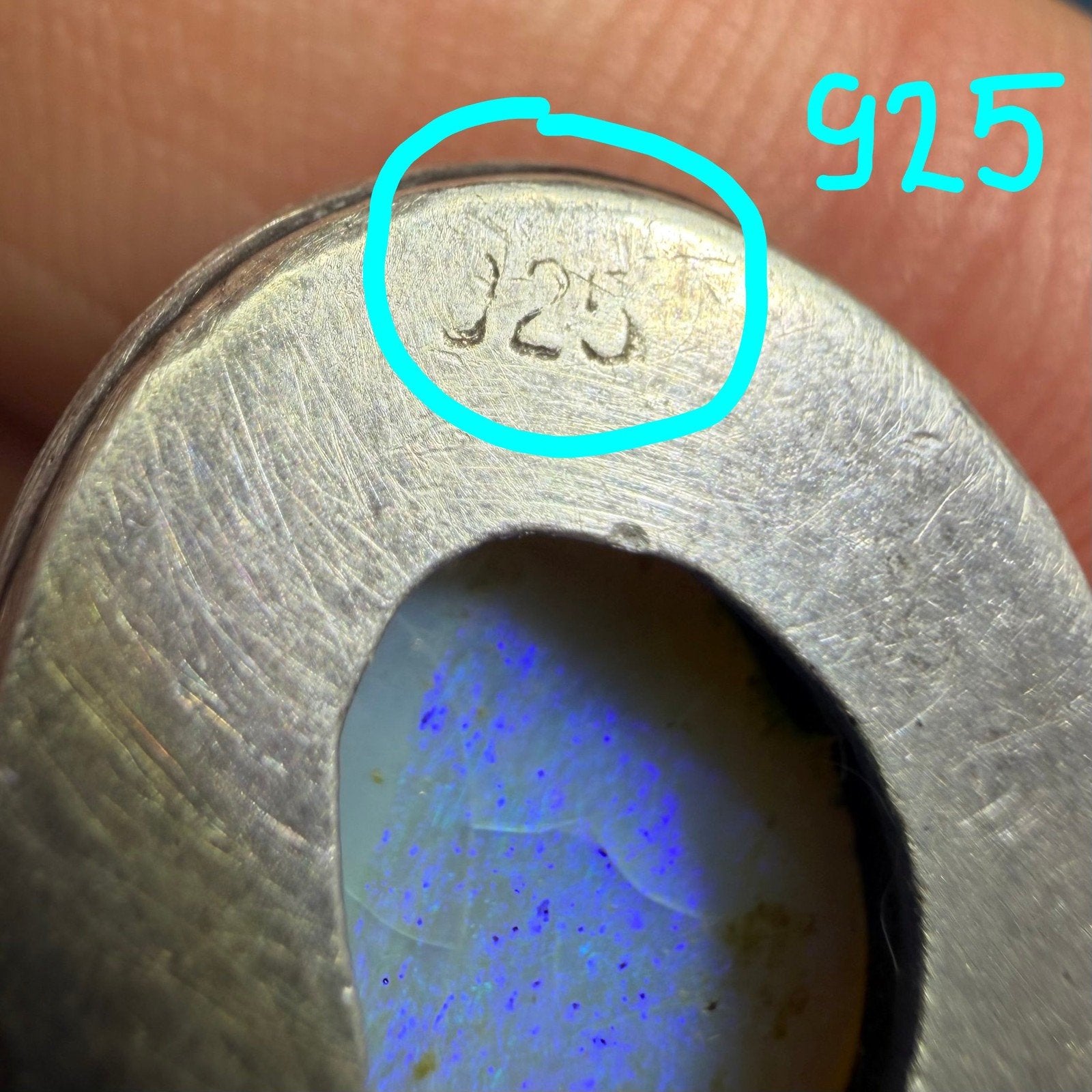 Australian Lavender "Ghost" Opal Pendant in 925. 1.4" + 9g *Video*