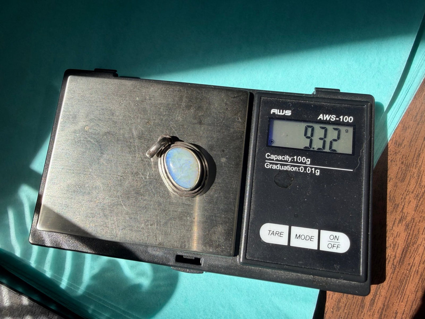 Australian Lavender "Ghost" Opal Pendant in 925. 1.4" + 9g *Video*