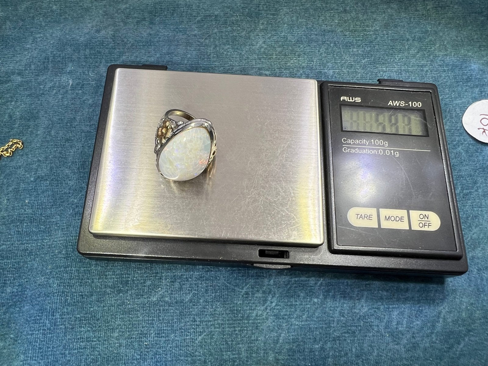 Australian Opal Dragons Egg Ring in 925 Sterling Silver. 1.5" *Video*