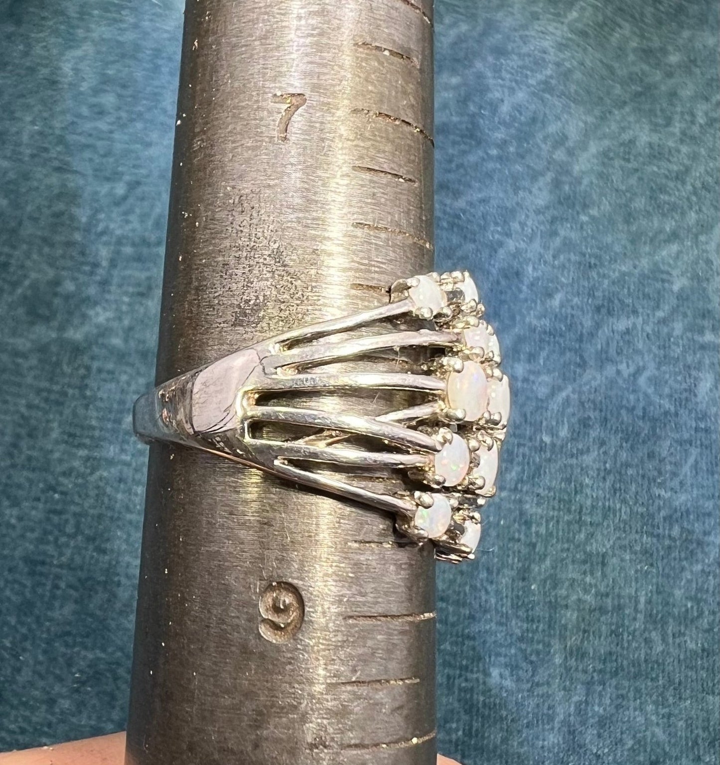 Australian Opal Multi-Band Harem Ring. Wide 3/4" Band *Video*