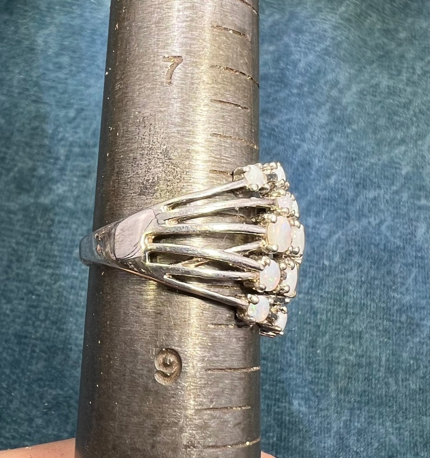 Australian Opal Multi-Band Harem Ring. Wide 3/4" Band *Video*