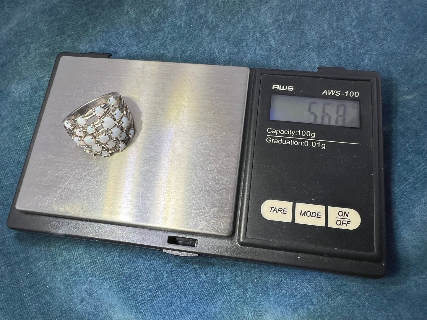 Australian Opal Multi-Band Harem Ring. Wide 3/4" Band *Video*