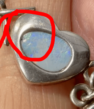 Australian Opal Triplet Hearts Bracelet in 925 Sterling Silver. 13g *Video*