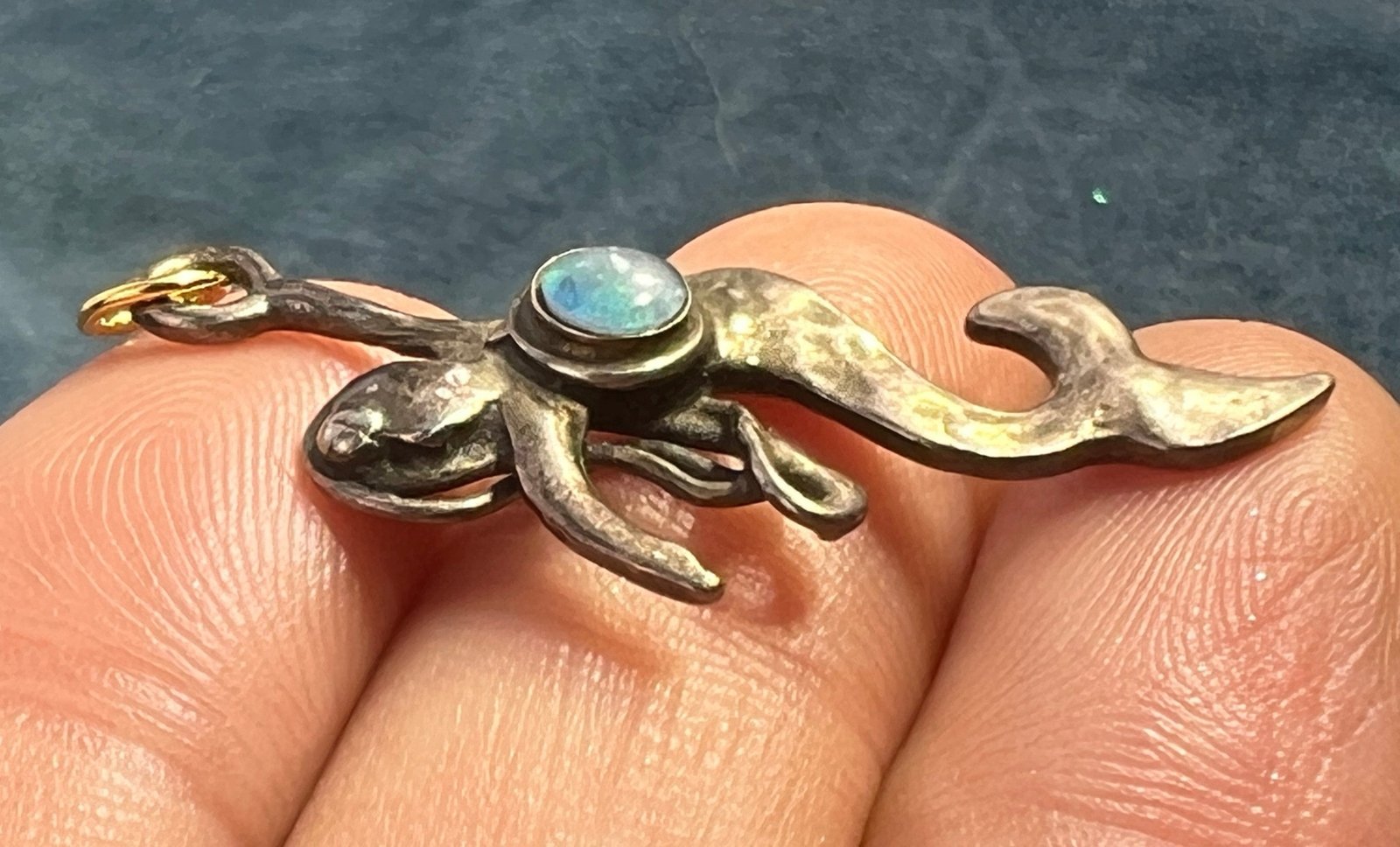 Australian Opal Triplet MERMAID 925 Pendant *Video* R