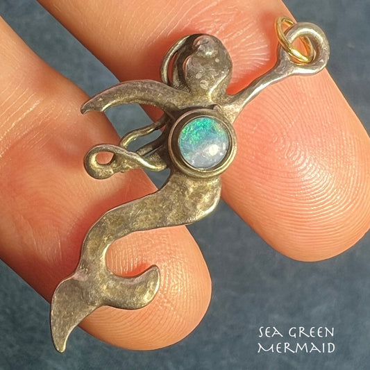 Australian Opal Triplet MERMAID 925 Pendant *Video* R