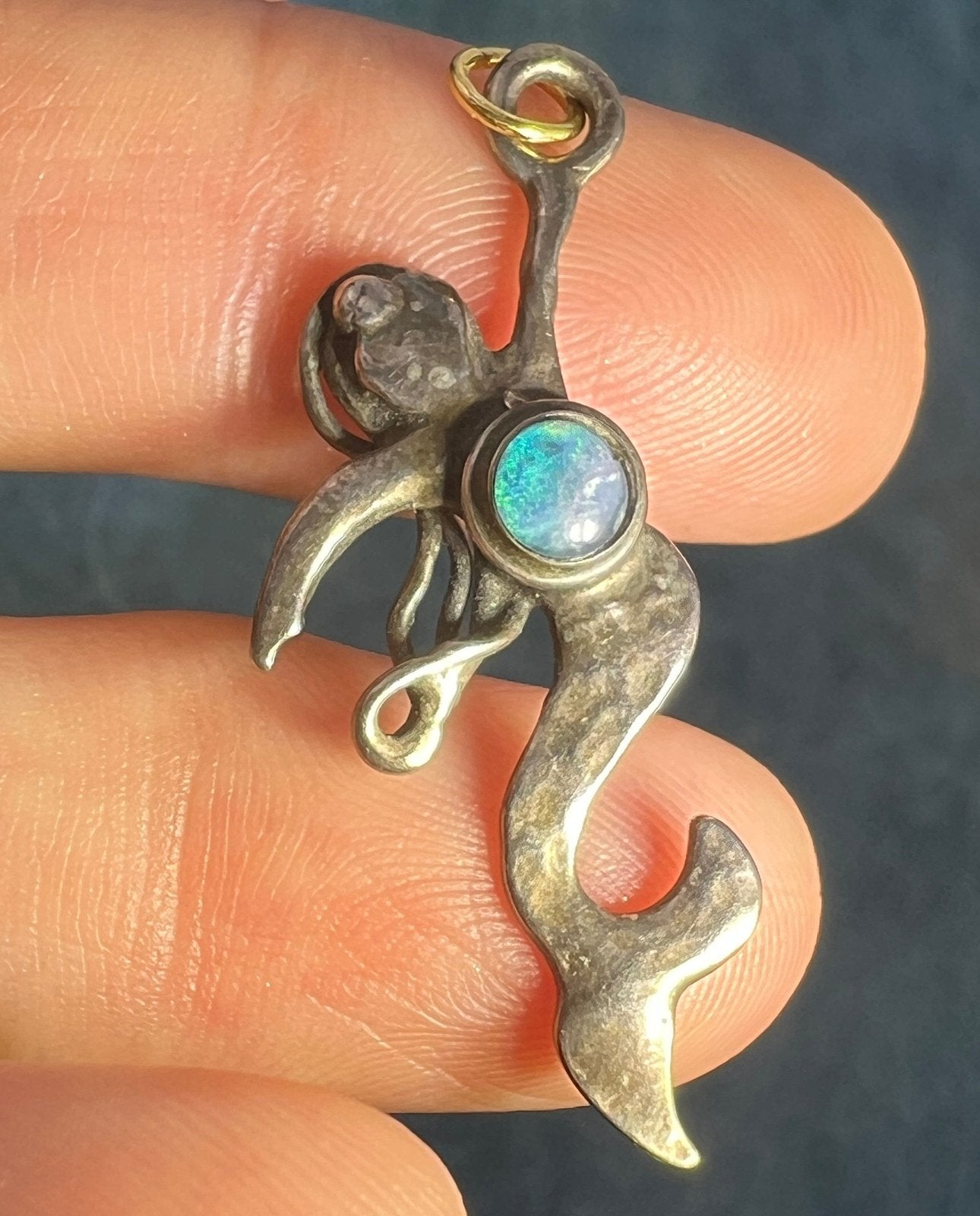 Australian Opal Triplet MERMAID 925 Pendant *Video* R