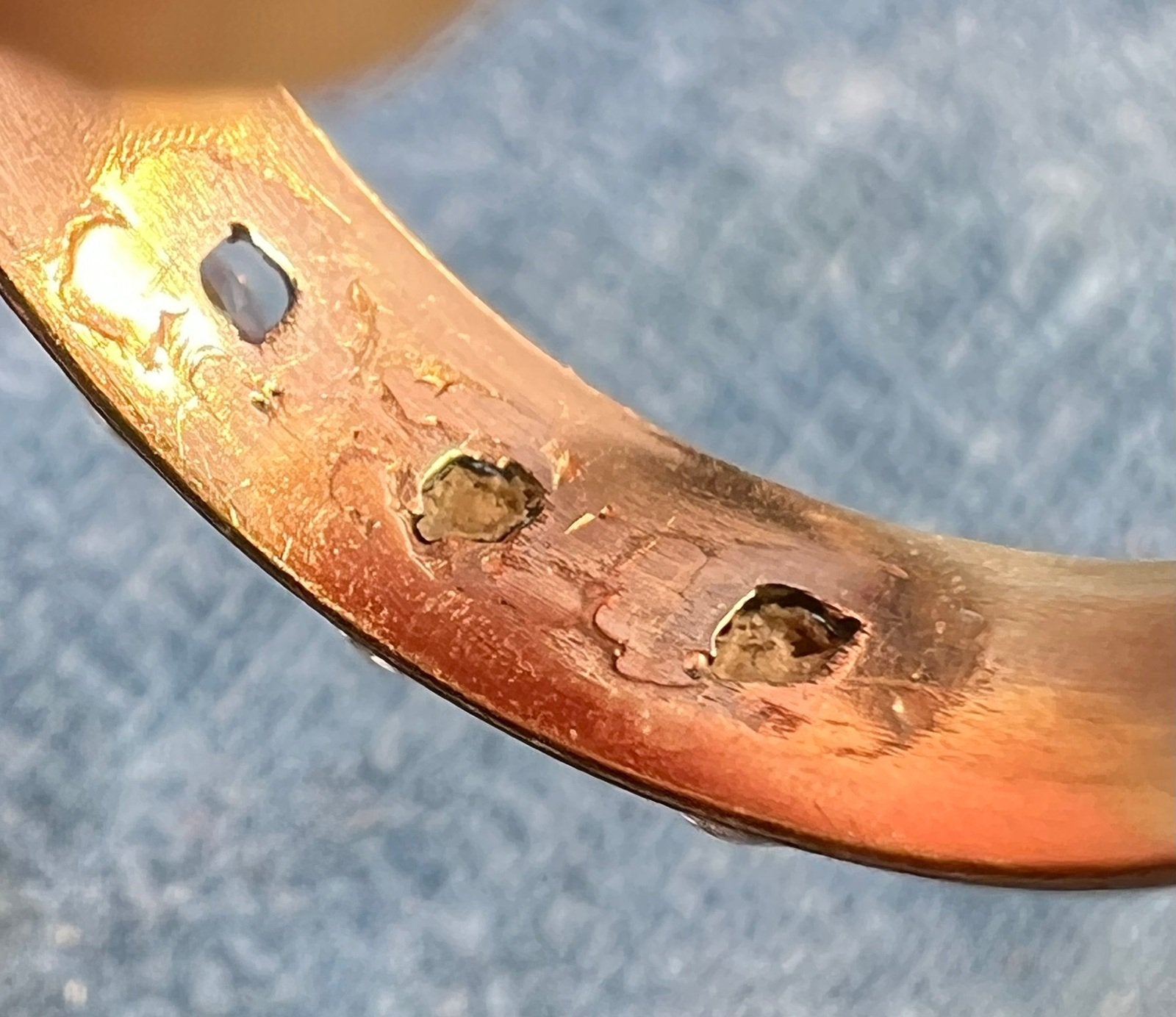 D- 10k Gold 3 Diamond Ring. Engagement/Wedding Band