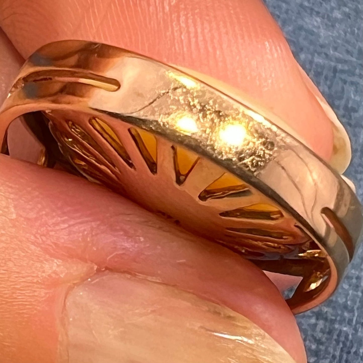 D- 14k Pearl Diamond Pendant Modern *Video*