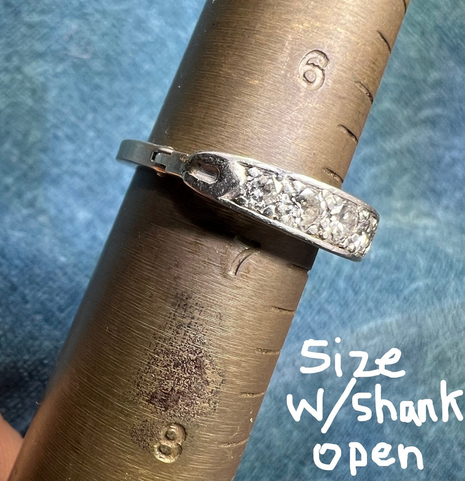 D- Tiffany Platinum Diamond Ring w 10k Gold Arthritic Shank *Video*