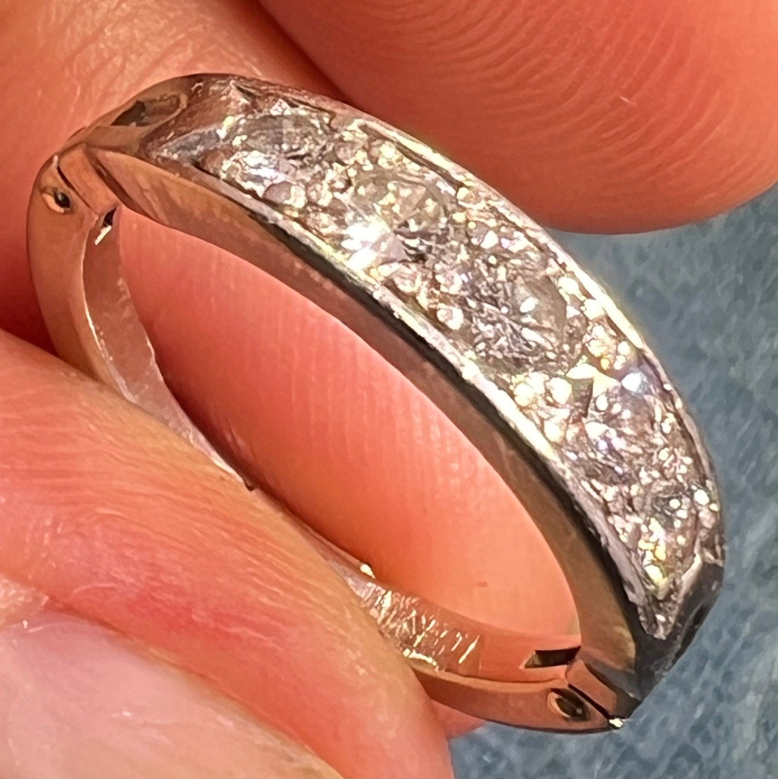 D- Tiffany Platinum Diamond Ring w 10k Gold Arthritic Shank *Video*
