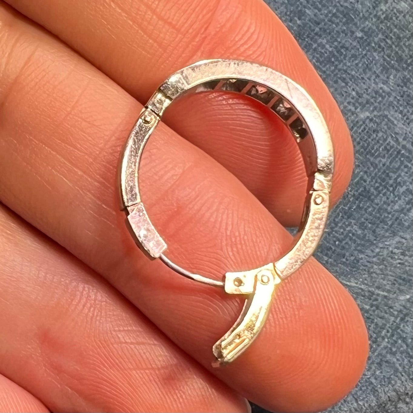 D- Tiffany Platinum Diamond Ring w 10k Gold Arthritic Shank *Video*