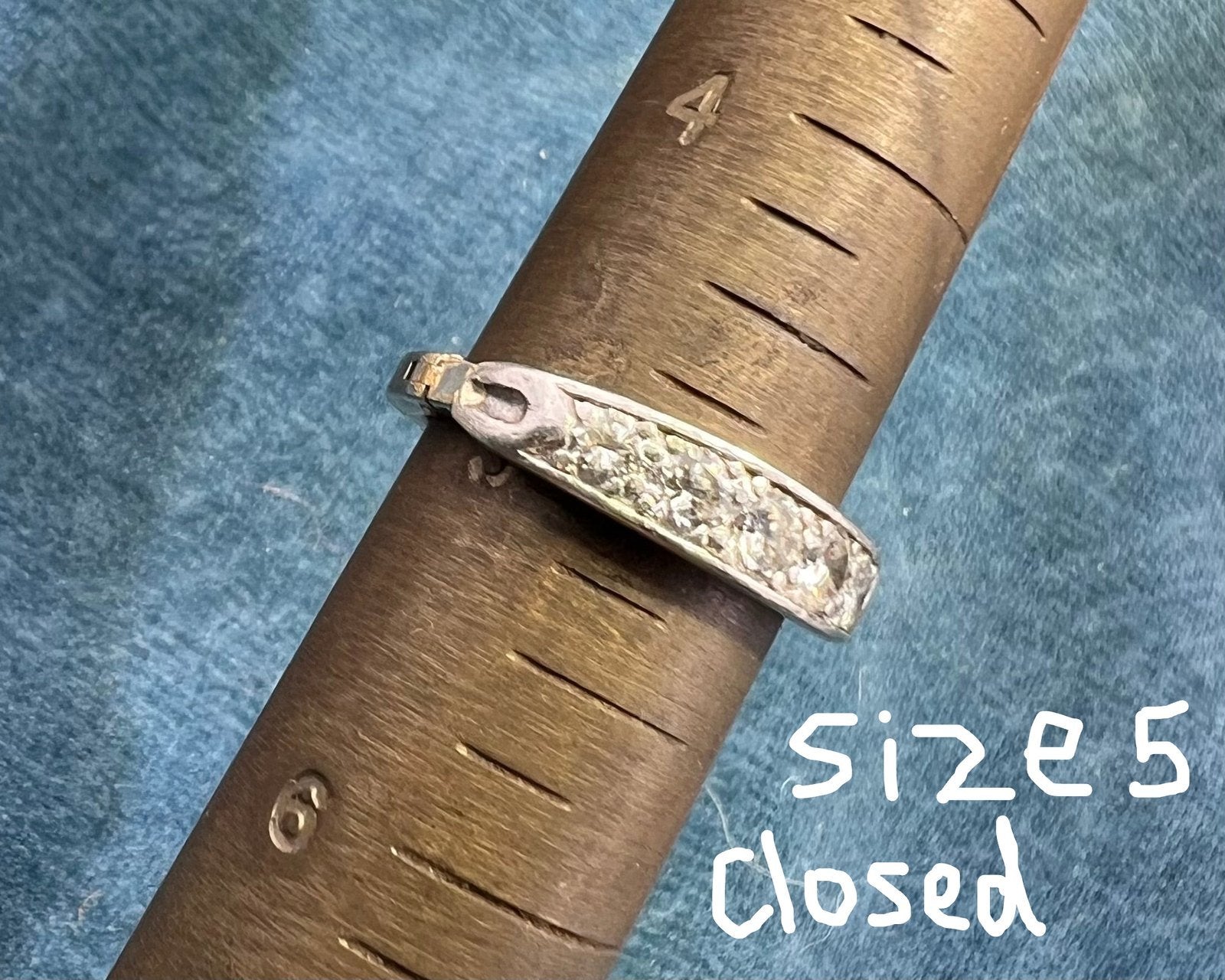 D- Tiffany Platinum Diamond Ring w 10k Gold Arthritic Shank *Video*