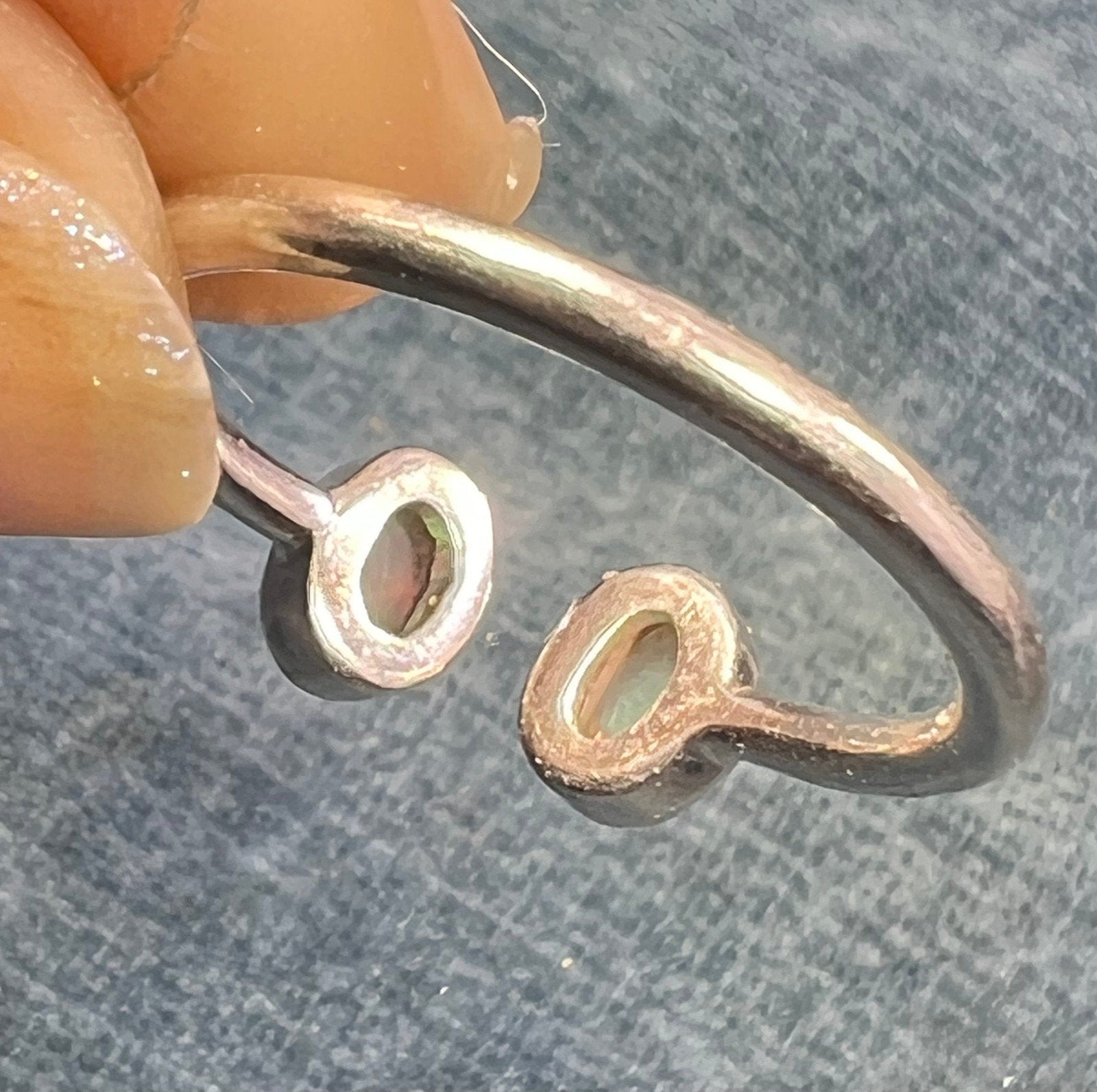 Ethiopian Welo Jelly Opal Silver Bezel Set Open Ring *Video*