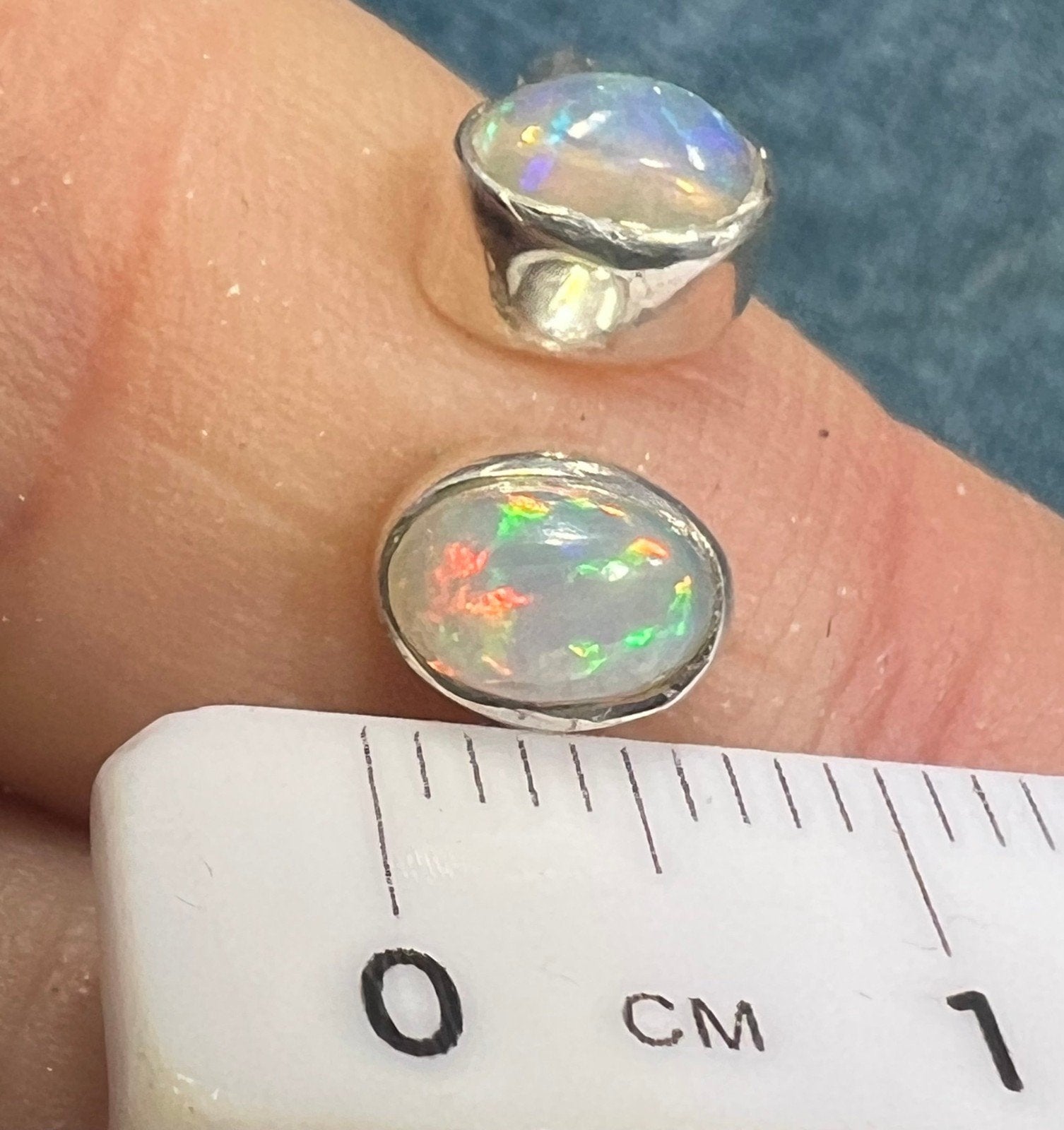 Ethiopian Welo Jelly Opal Silver Bezel Set Open Ring *Video*