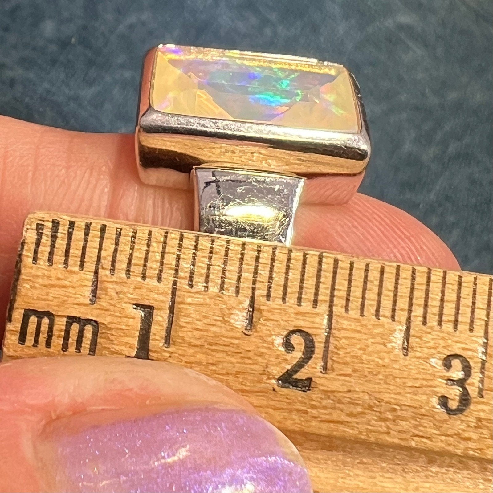 Ethiopian Welo Jelly Opal Silver Bezel Set Ring. 7g *Video*