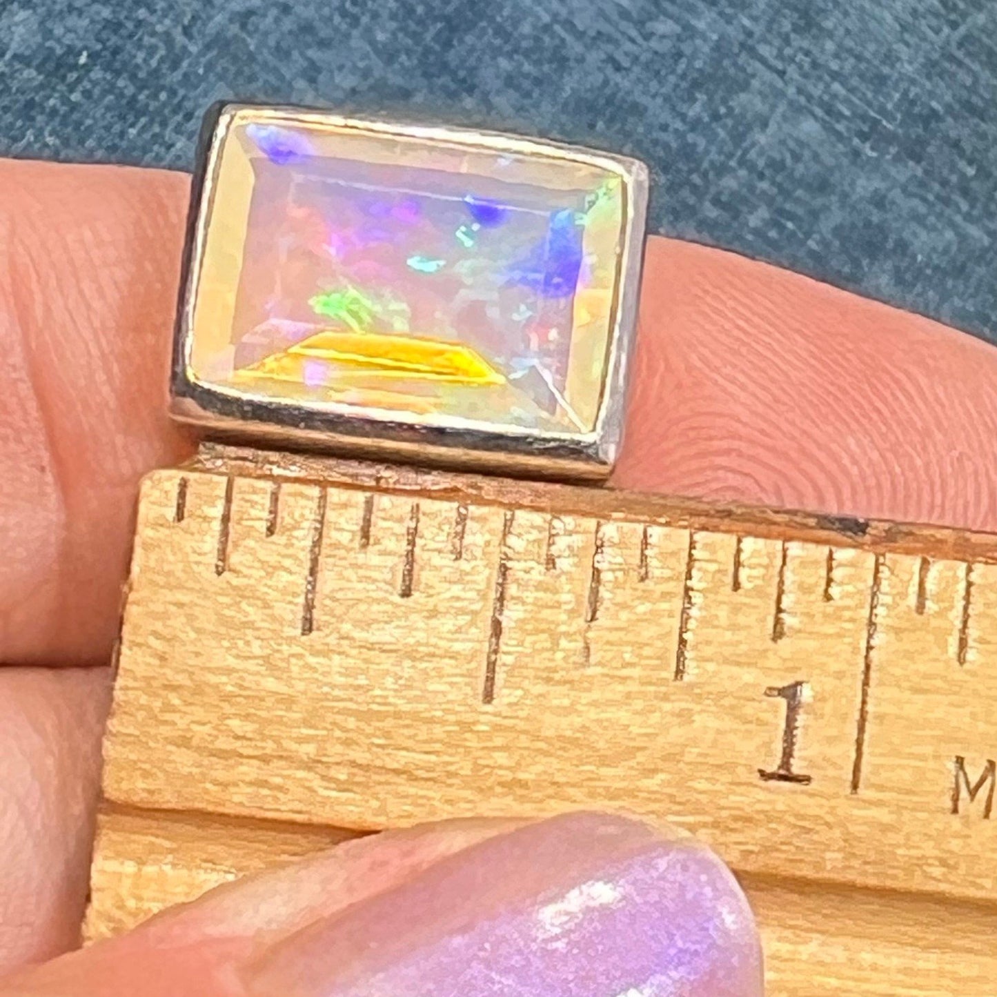 Ethiopian Welo Jelly Opal Silver Bezel Set Ring. 7g *Video*