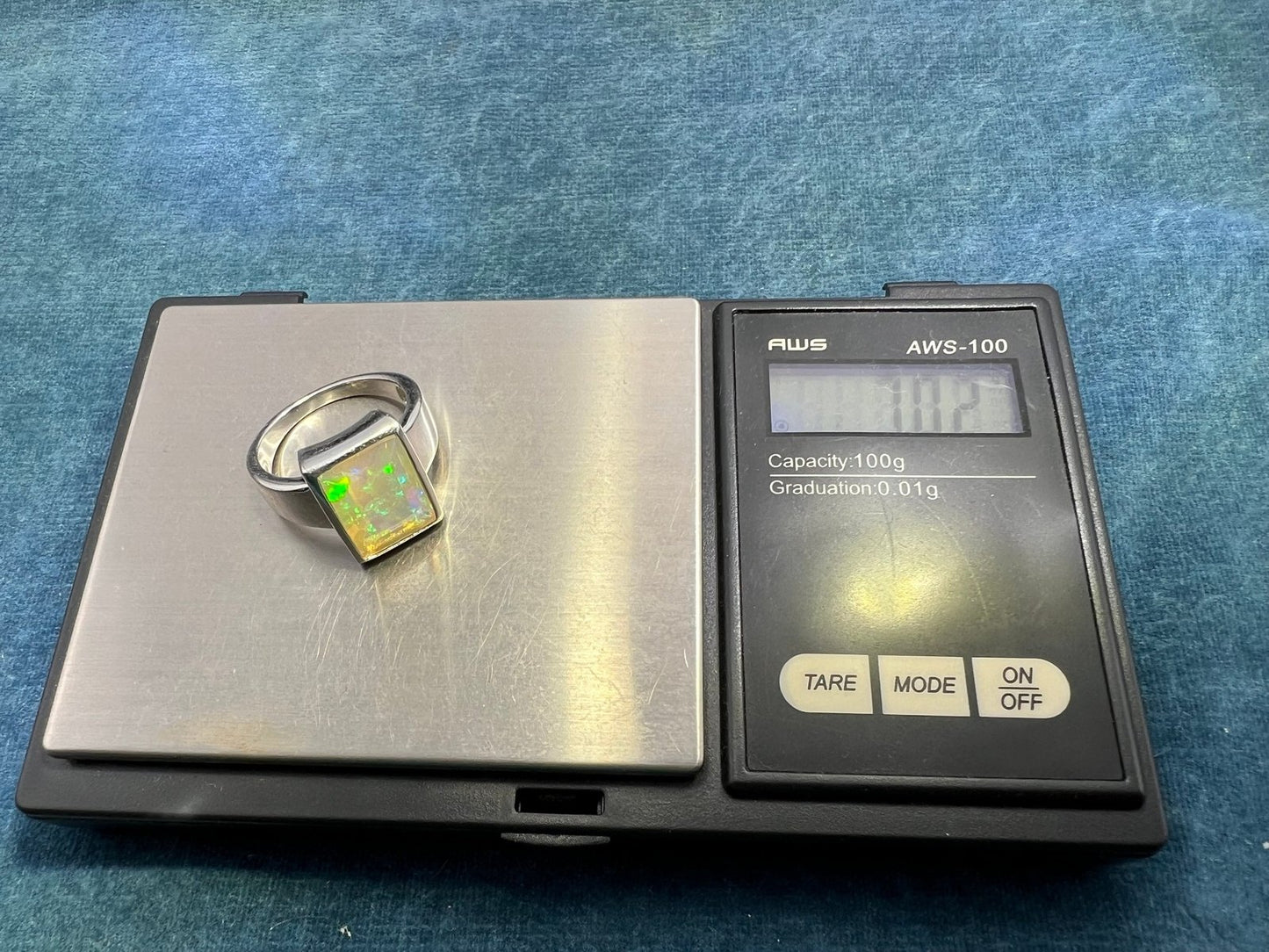 Ethiopian Welo Jelly Opal Silver Bezel Set Ring. 7g *Video*