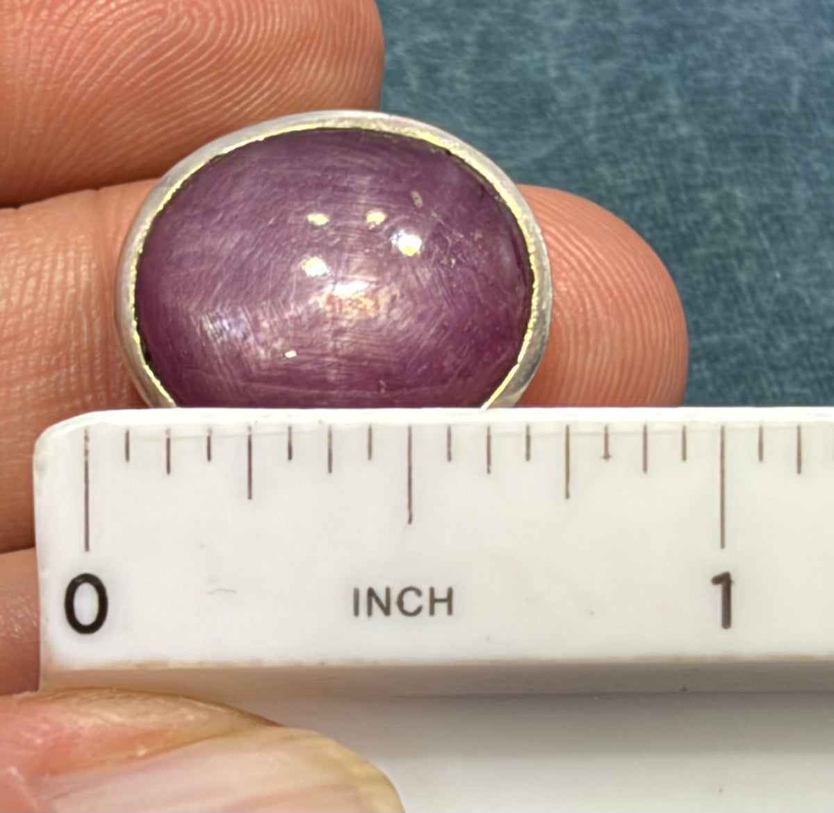 Pink Purple Star Ruby Sapphire in Tribal Filigree Silver Ring. 10g  *Video*