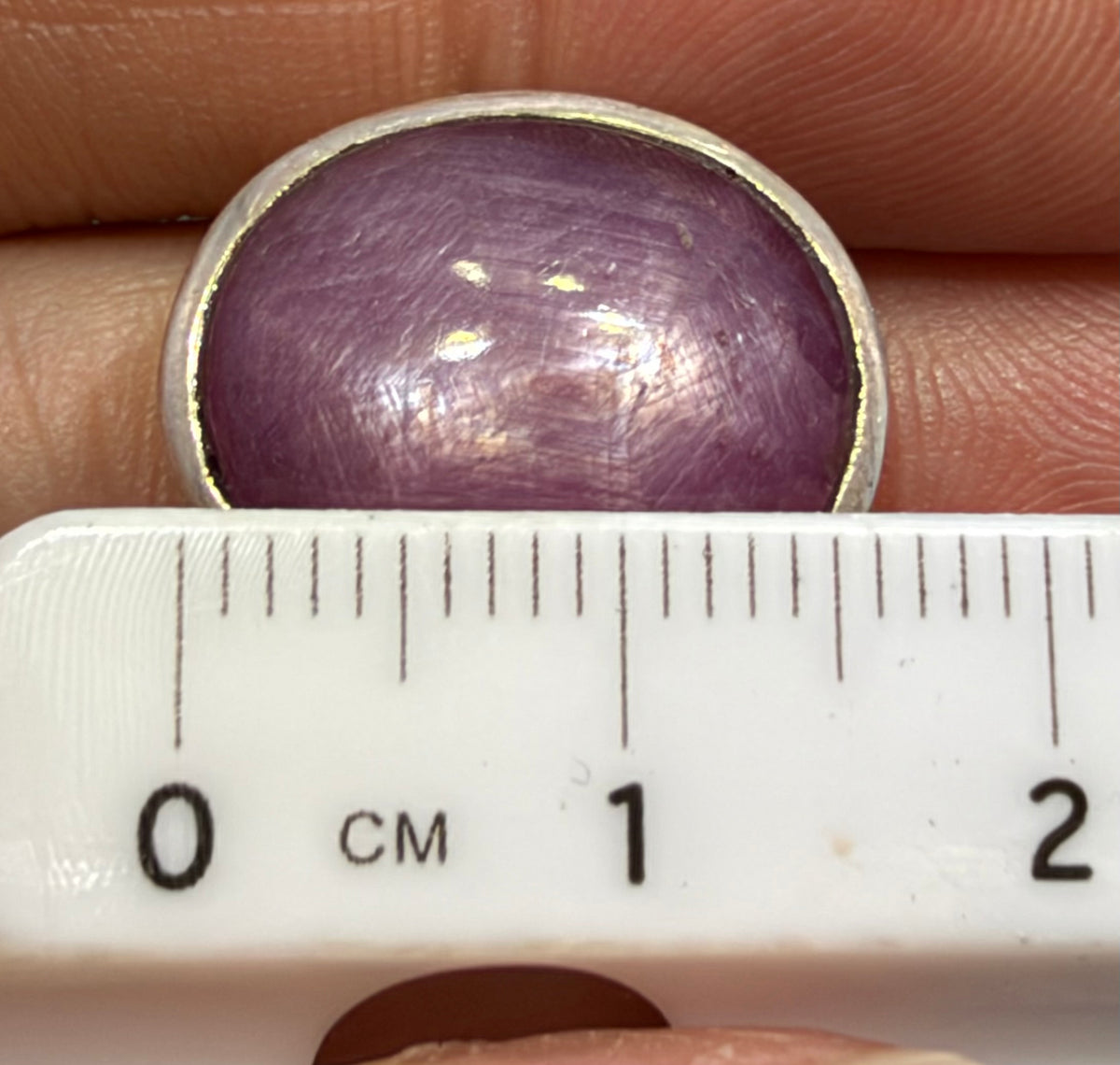 Pink Purple Star Ruby Sapphire in Tribal Filigree Silver Ring. 10g  *Video*