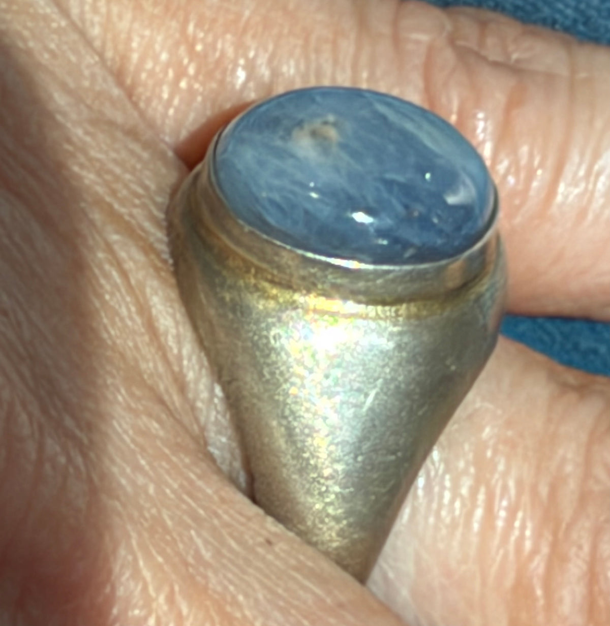 Lavender Gray Star Sapphire in Sterling Silver Silver Ring *Video*