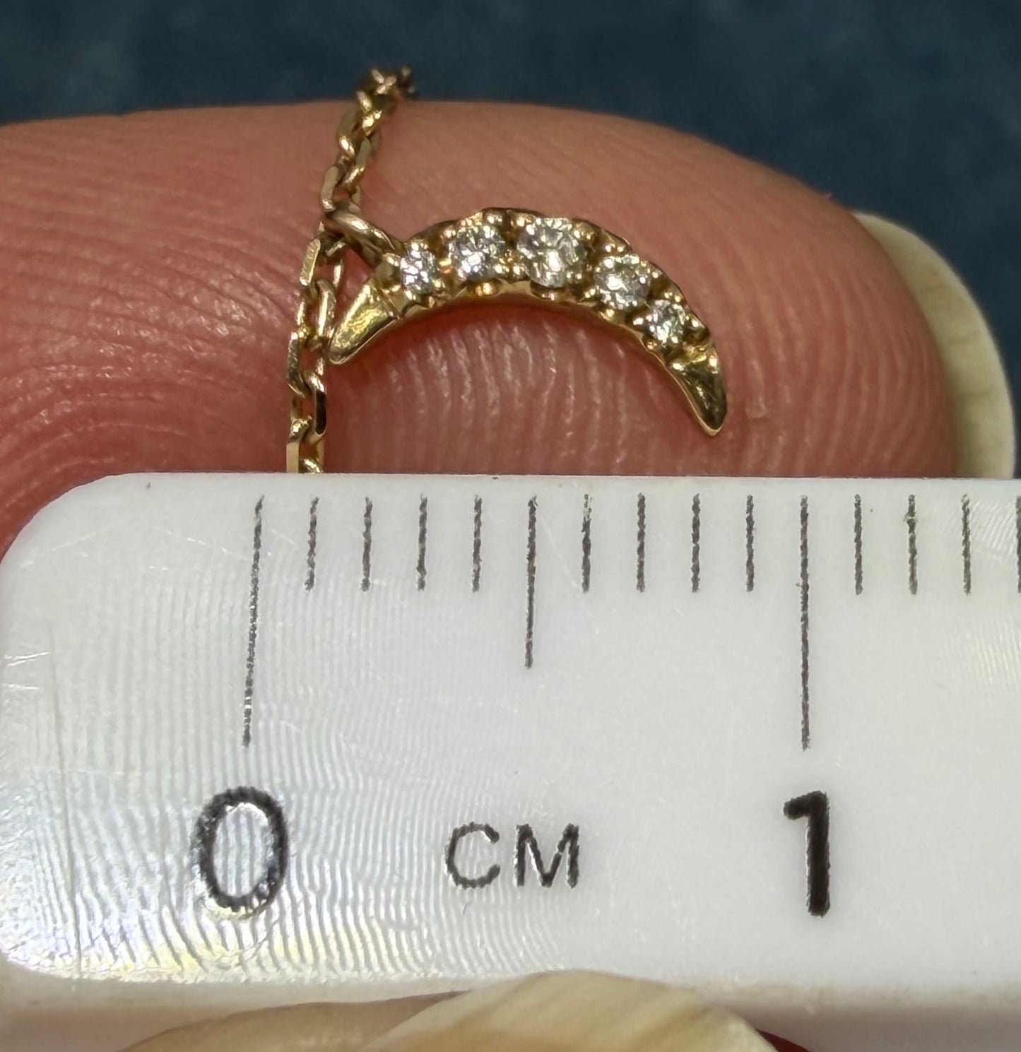10k Gold Diamond + Opal Sun Moon Stars Pendants on 10k Necklace. TINY