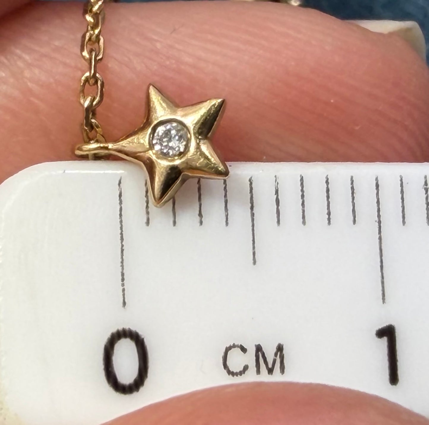 10k Gold Diamond + Opal Sun Moon Stars Pendants on 10k Necklace. TINY